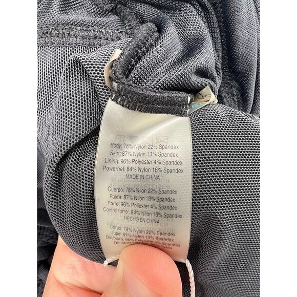 Bleu Rod Beattie Knotted Tank Top 1 Piece Skirted Swimsuit RB15101 Black  Sz 22W - Picture 2 of 7